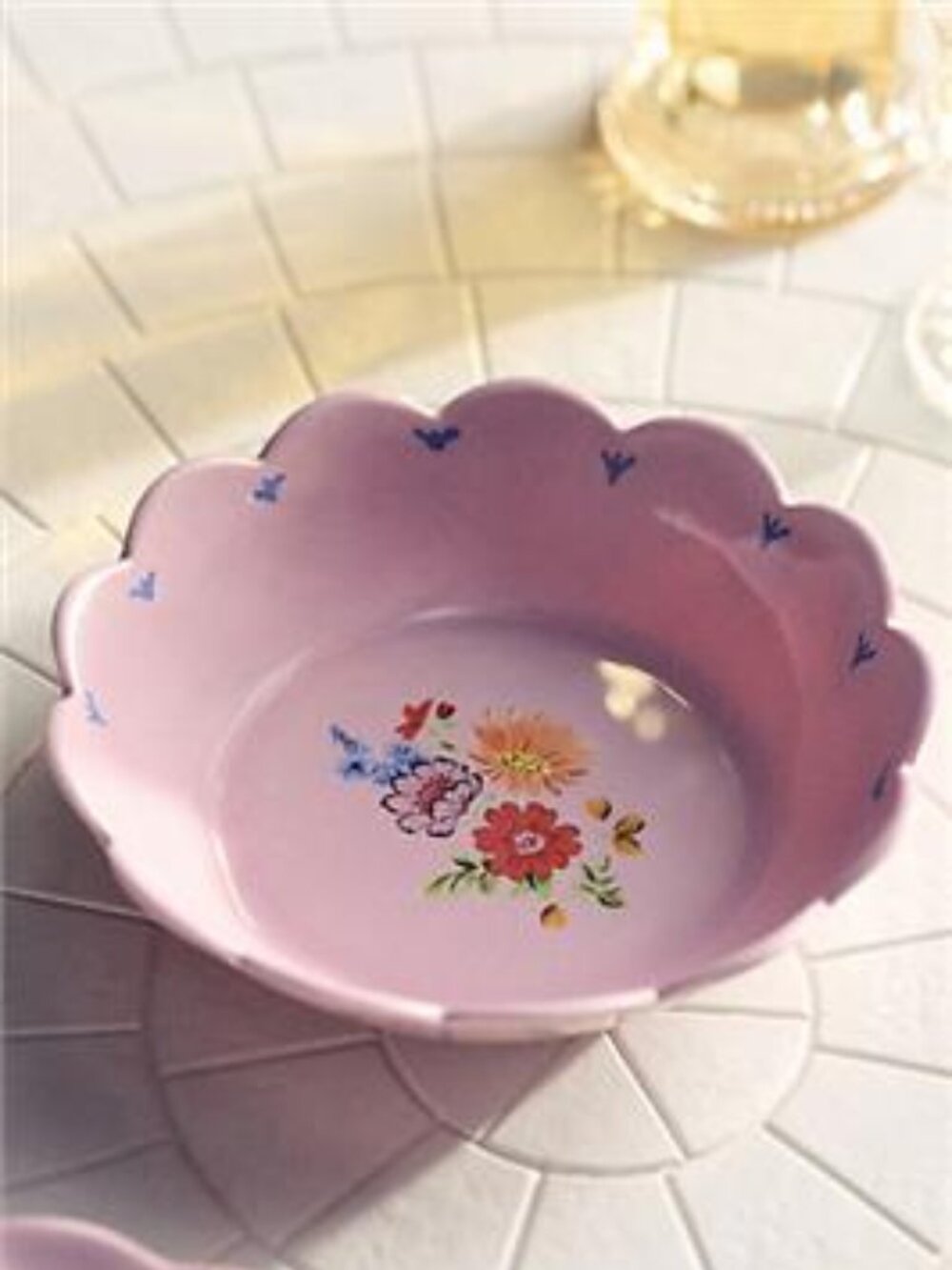 NEW Two Annette Floral Melamine Pasta Bowls